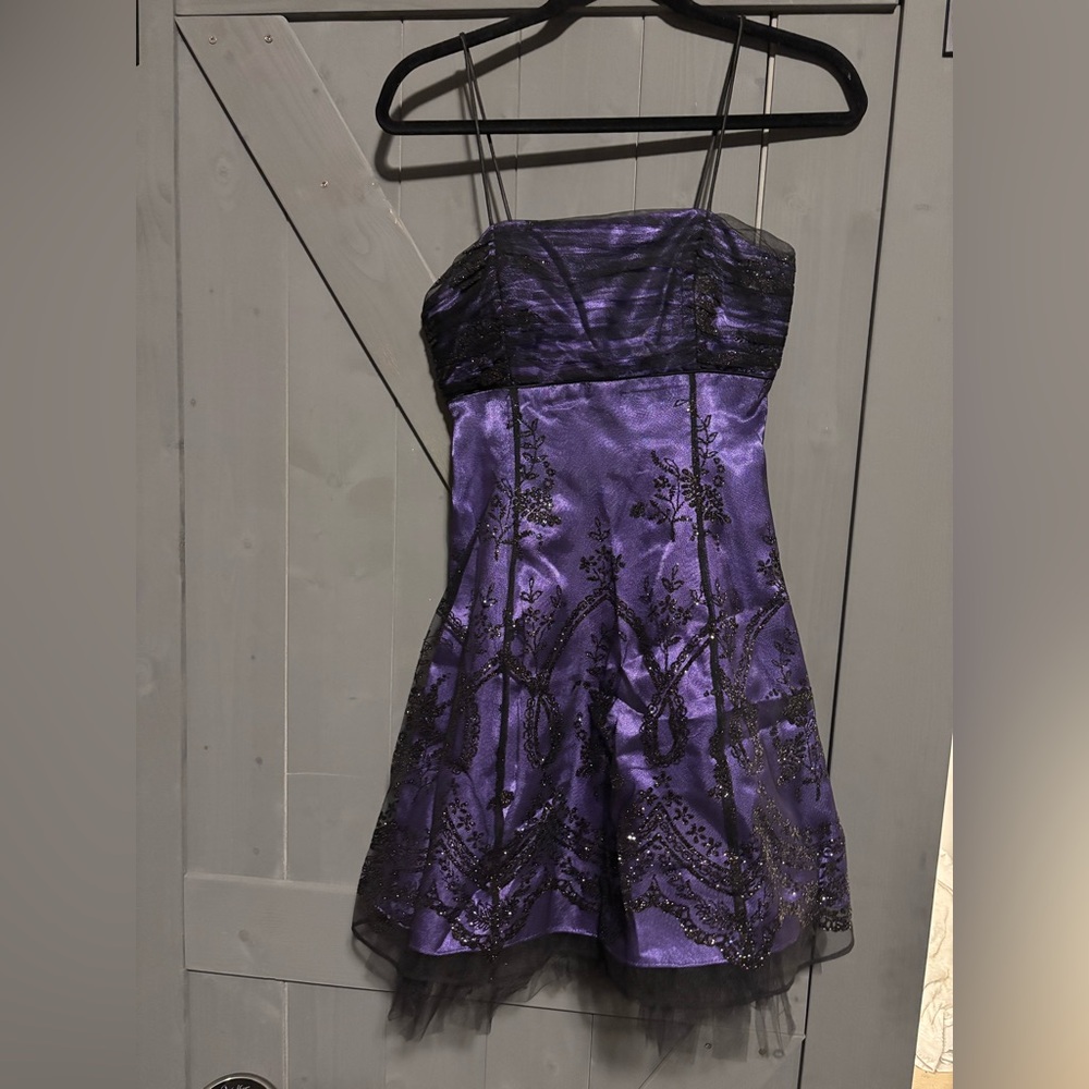 Purple and black shimmer dress